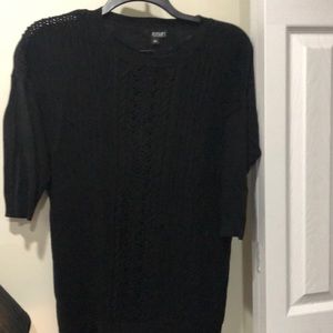 A.N.A. Black short sleeve sweater 1X
